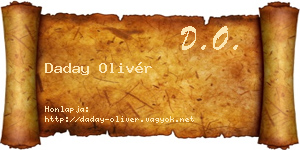 Daday Olivér névjegykártya